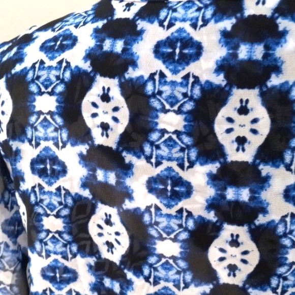 Dana Buchman Tie Dye Look 2 Tiered Top Sz L - Picture 4 of 9